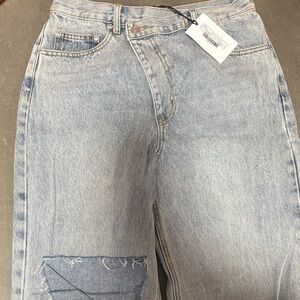 GREY LAB Light Blue Distressed Women Jeans